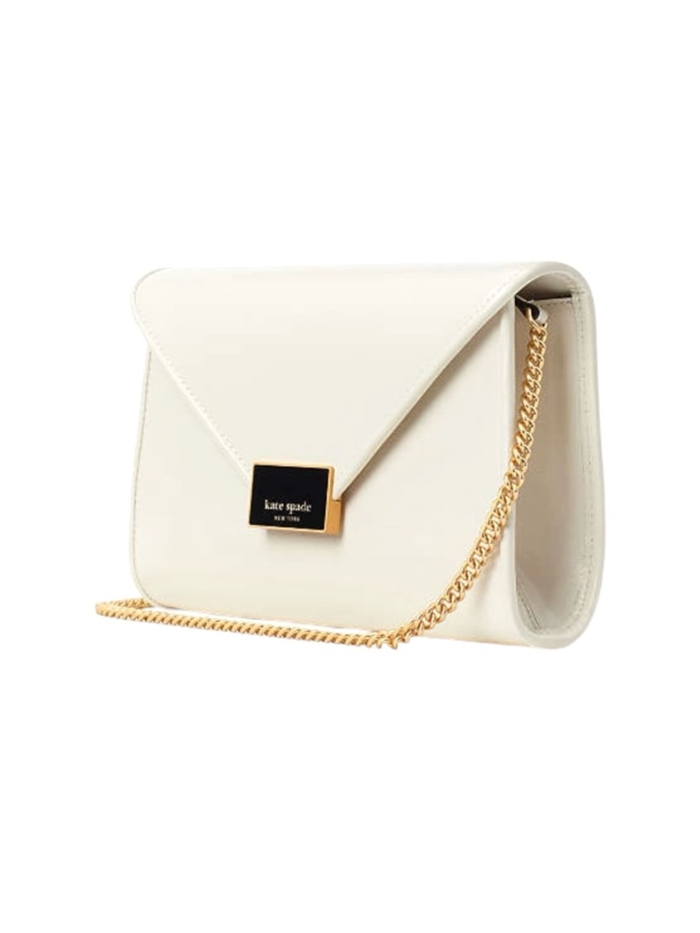Kate Spade Beige / Off White Leather Envelope Convertible Clutch Crossbody Bag - Picture 2 of 8